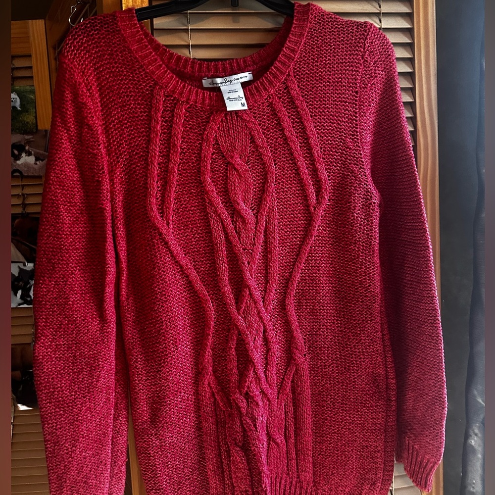 American Rag brand red crewneck pullover sweater